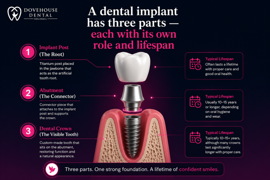 The Three Parts of a Dental Implant